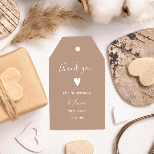 Oh Baby Beige Thank you Gift Tags