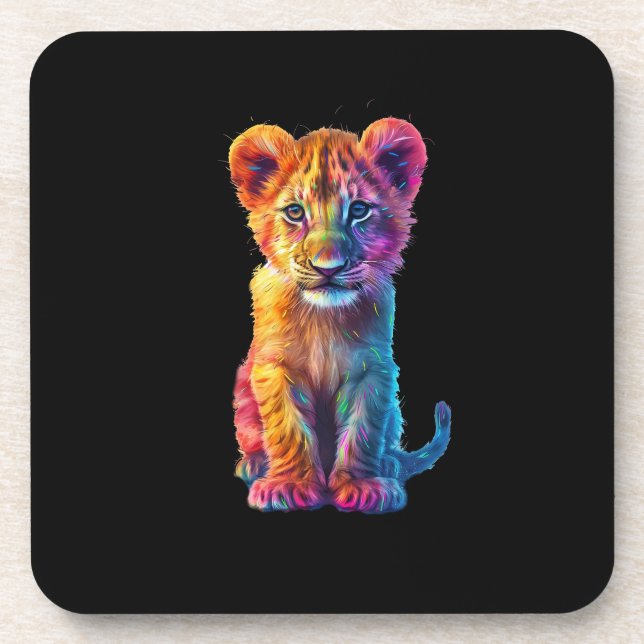 Oh Baby Big Cat Cub  Beverage Coaster (Front)