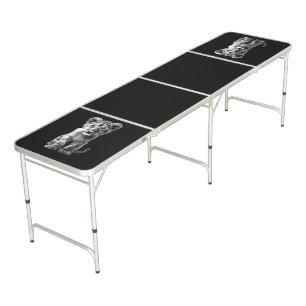 Oh Baby Big Cat Cub Black Beer Pong Table