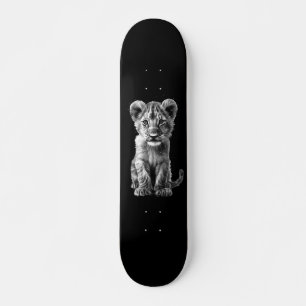 Oh Baby Big Cat Cub Black Skateboard
