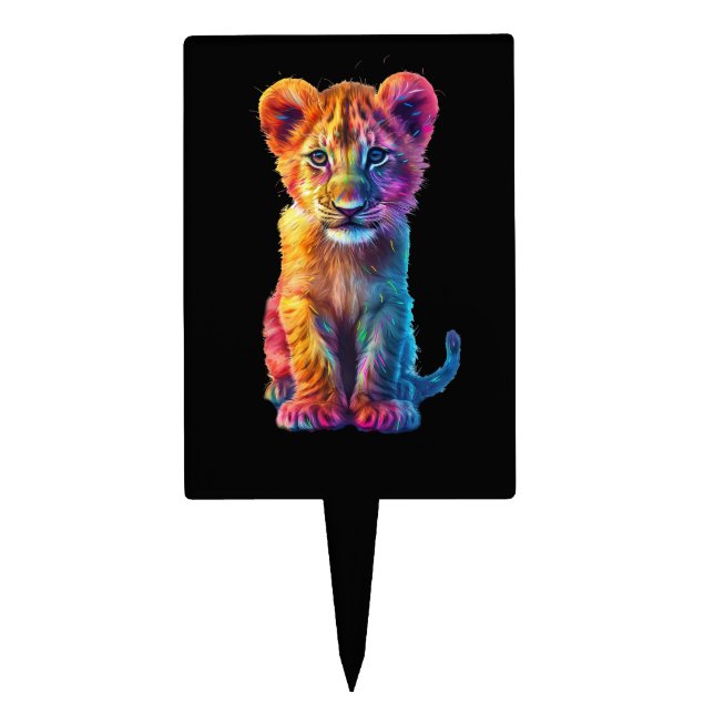 Oh Baby Big Cat Cub  Cake Topper (Front)