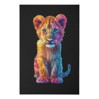 Oh Baby Big Cat Cub  Faux Canvas Print