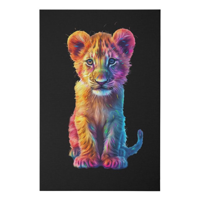 Oh Baby Big Cat Cub  Faux Canvas Print (Front)
