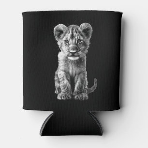 Oh Baby Big Cat Cub Gray Can Cooler