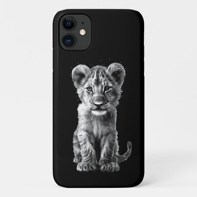 Oh Baby Big Cat Cub Gray Case-Mate iPhone Case (Back)
