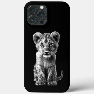 Oh Baby Big Cat Cub Gray iPhone 13 Pro Max Case