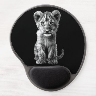 Oh Baby Big Cat Cub Gray Gel Mouse Pad