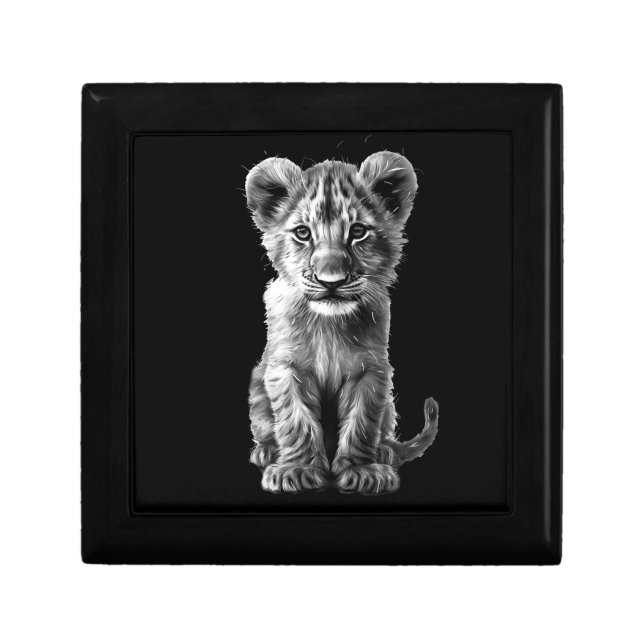 Oh Baby Big Cat Cub Gray Gift Box (Front)