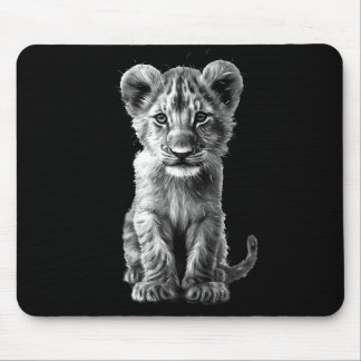 Oh Baby Big Cat Cub Gray Mouse Pad