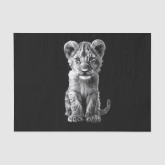 Oh Baby Big Cat Cub Gray Tissue Paper
