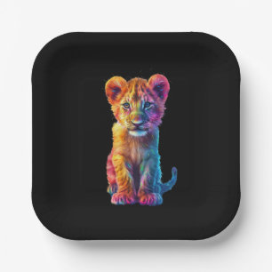 Oh Baby Big Cat Cub Paper Plates