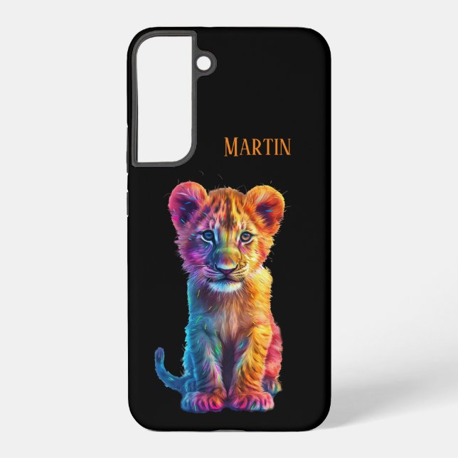 Oh Baby Big Cat Cub Personalized Samsung Galaxy Case (Back)
