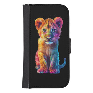 Oh Baby Big Cat Cub  Galaxy S4 Wallet Case
