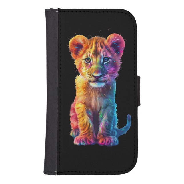 Oh Baby Big Cat Cub  Samsung Galaxy Wallet Case (Front)