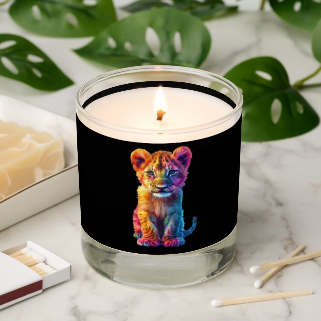 Oh Baby Big Cat Cub  Scented Candle (Lit)