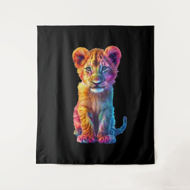 Oh Baby Big Cat Cub  Tapestry (Front)