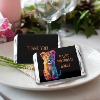 Oh Baby Big Cat Cub Thank You Custom Text Hershey's Miniatures by kahmier at Zazzle
