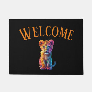Oh Baby Big Cat Cub Welcome Doormat
