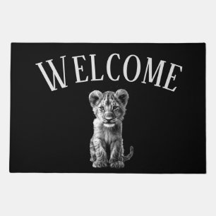 Oh Baby Big Cat Cub Welcome Doormat