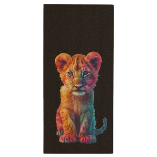 Oh Baby Big Cat Cub Wood Flash Drive