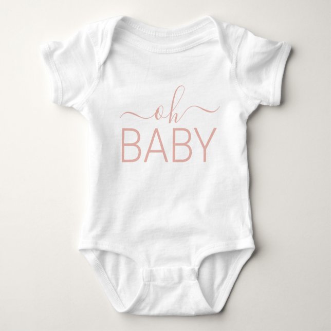 Oh Baby Bodysuit, Baby Shower Gift Bodysuit (Front)