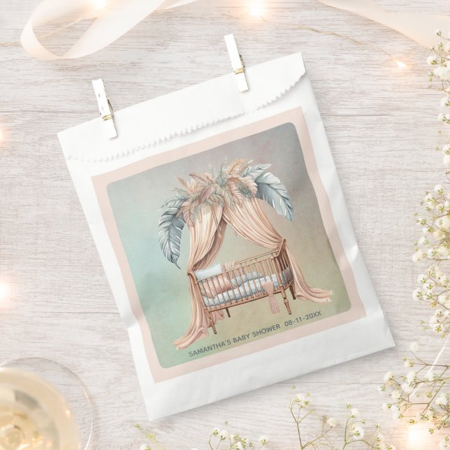 Oh Baby boho baby shower Favor Bag (Clipped)