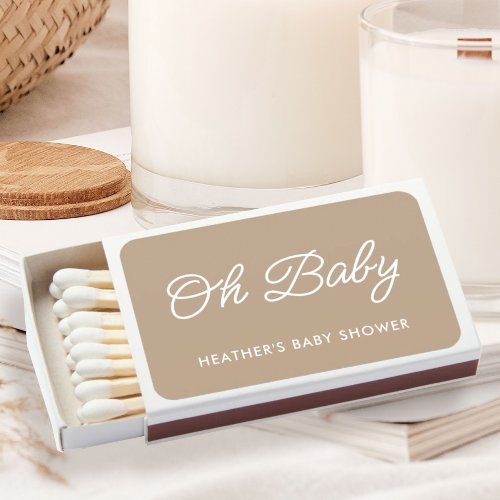 Oh Baby Boho Baby Shower Favors Matchbox Matchboxes