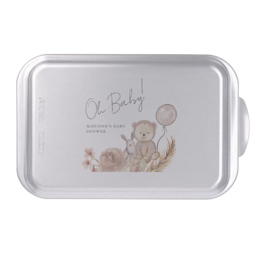 Oh Baby Boho Botanical with Sweet Bear Baby Shower Cake Pan