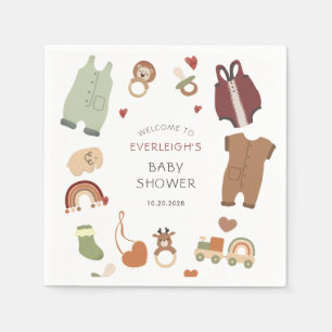 Oh Baby Boho Clothes Toys Boy Baby Shower Napkins
