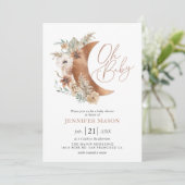 Oh Baby Boho Gender Neutral Baby Shower Invitation (Standing Front)