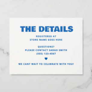 Oh Baby Bow Boy Baby Shower Details Letterpress Enclosure Card