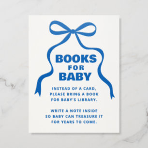 Oh Baby Bow Boy Books for Baby Letterpress Enclosure Card