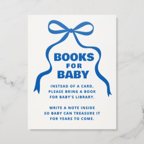 Oh Baby Bow Boy Books for Baby Letterpress Enclosure Card