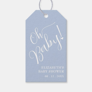 Oh Baby! Boy Baby Shower Blue Gift Tags