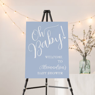 Oh Baby! Boy Baby Shower Blue Welcome Foam Board