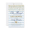 Oh Baby Boy Blue Gold Baby Shower Invitation