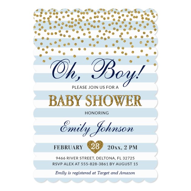 blue and gold boy baby shower