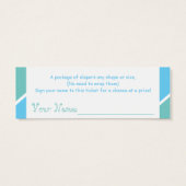 Oh Baby Boy Blue Modern Diaper Raffle (Back)