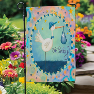 Oh Baby Boy Inspirivity Garden Flag