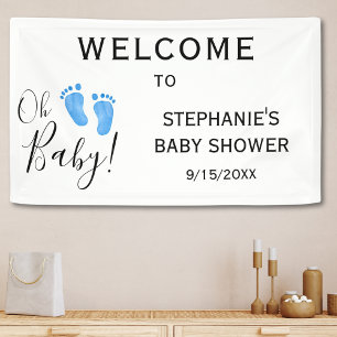 Oh Baby Boy's Baby Shower Welcome Banner