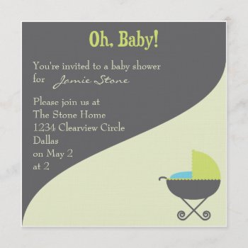 Oh Baby! Carriage Invitation Set - Invitations by sarabooT at Zazzle