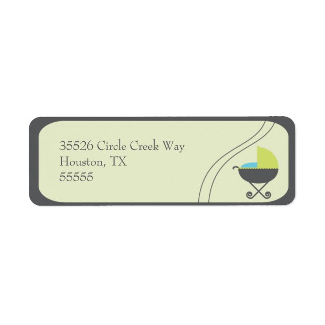 Oh Baby! Carriage Invitation Set Labels (Front)