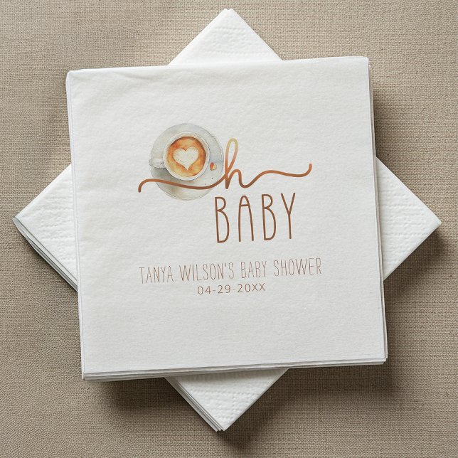 Oh Baby Coffee Baby Shower  Napkins (Oh baby - Napkins)