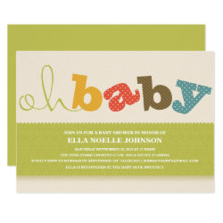OH BABY! | COLORFUL BABY SHOWER INVITATION
