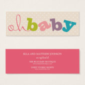 OH BABY! | COLORFUL BABY SHOWER REGISTRY CARDS (Front & Back)