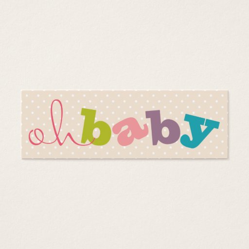 Customizable OH BABY! | COLORFUL BABY SHOWER REGISTRY CARDS BUSINESS CARD