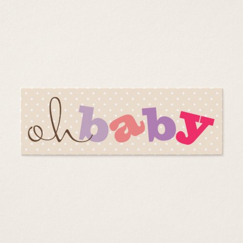 OH BABY! | COLORFUL BABY SHOWER REGISTRY CARDS BUSINESS CARDS