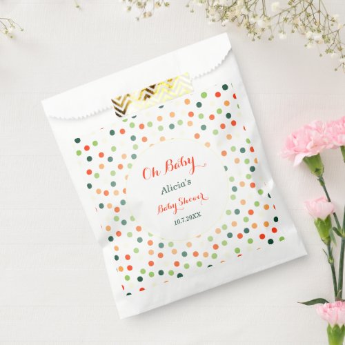 Oh Baby Colorful Confetti Baby Shower Favor Bags