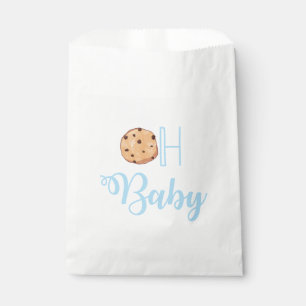 Oh Baby Cookies blue baby shower Favor Bag