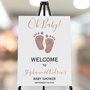 Oh Baby Couple's Baby Shower Welcome Sign
